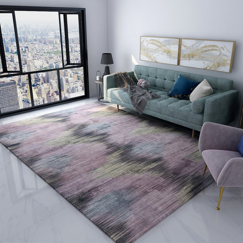 Lisslune | Dark Cyberpunk Style Rug Polypropylene Tie Dye Printed Abstract Rug Non-Slip Back Washable Carpet for Room