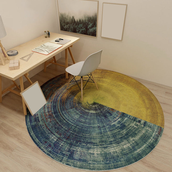 Lisslune | Dark Red Pattern Carpet Polypropylene Steampunk Carpet Non-slip Machine Washable Rug for Bedroom