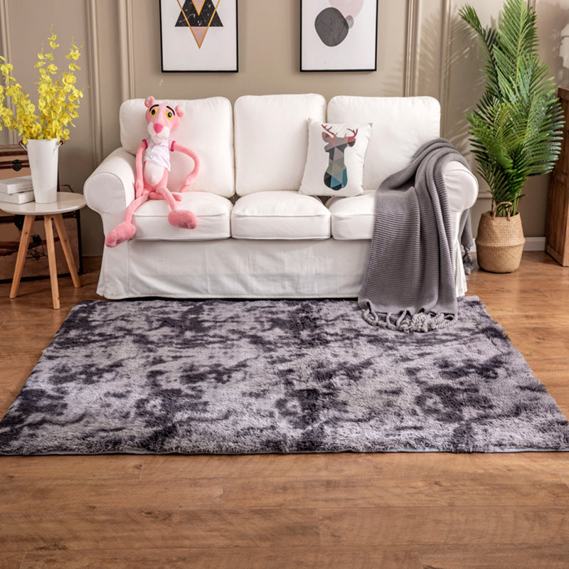Lisslune | Creative Rust Metal Look Rug Pastel Color Industrial Rug Synthetic Non-Slip Backing Easy Maintenance Rug for Home