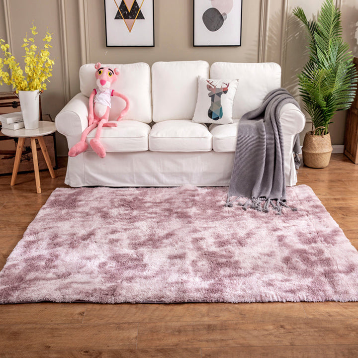 Lisslune | Creative Rust Metal Look Rug Pastel Color Industrial Rug Synthetic Non-Slip Backing Easy Maintenance Rug for Home