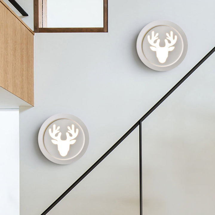 Skørter | Deer Bedroom Wall Lamp Modern Style Metal Wall Lamp