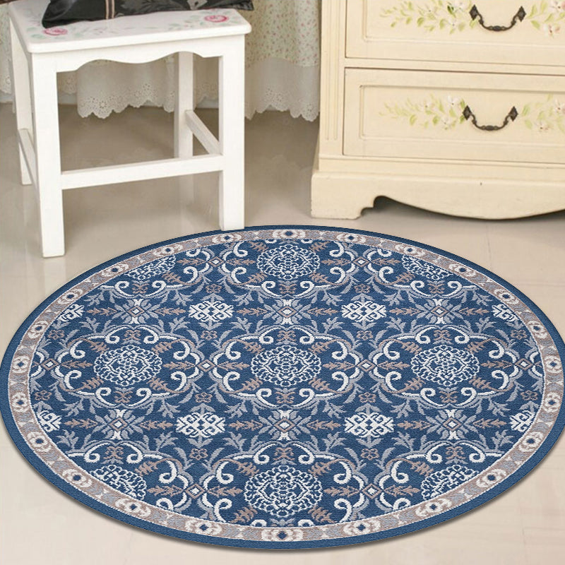 Lisslune | Moroccan Medallion Pattern Rug Multi Color Polypropylene Rug Non-Slip Backing Pet-Friendly Washable Rug for Bedroom