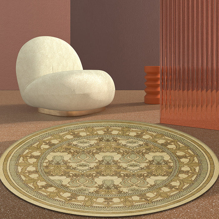 Lisslune | Moroccan Medallion Pattern Rug Multi Color Polypropylene Rug Non-Slip Backing Pet-Friendly Washable Rug for Bedroom