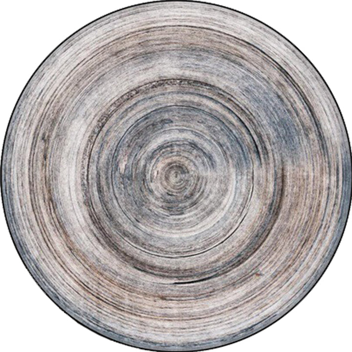 Lisslune | Casual Modern Rug in gray abstract wood grain pattern Rug Polyester machine washable Rug for living space decoration