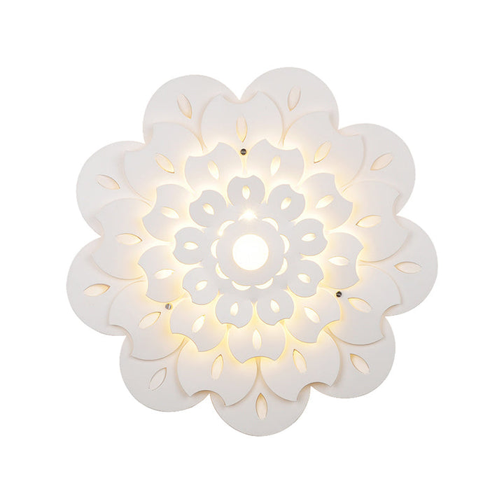Skørter | Children's Room Flower Wall Light Acrylic Kids Beautiful White Eye-Friendly LED Wall Light