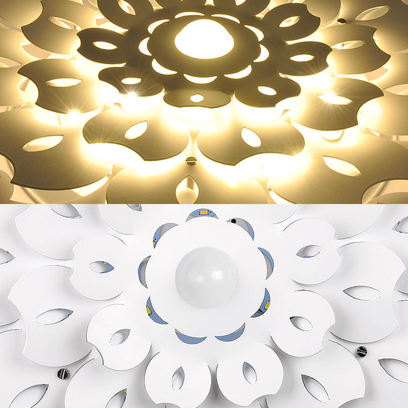 Skørter | Children's Room Flower Wall Light Acrylic Kids Beautiful White Eye-Friendly LED Wall Light