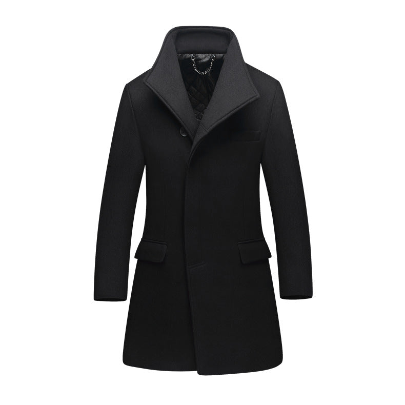 Men's Elegant and Warm Coat with Modern Collar Lisslune
