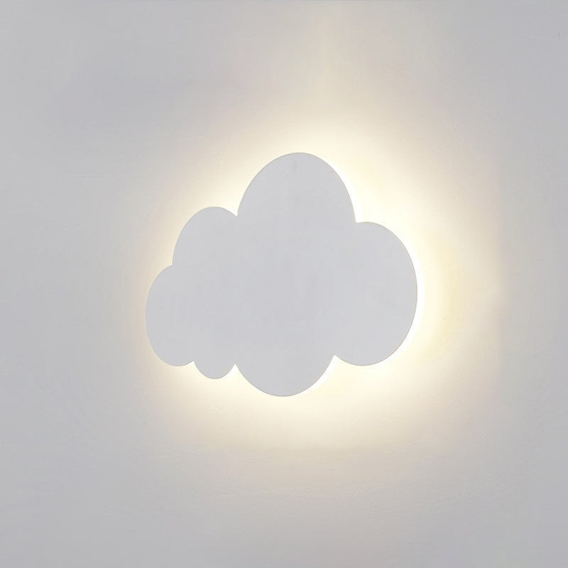 Skørter | Plastic Cloud Slim Wall Lamp Modern Style LED Wall Lamp in White for Children's Room
