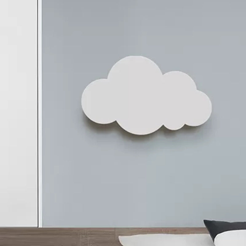 Skørter | Plastic Cloud Slim Wall Lamp Modern Style LED Wall Lamp in White for Children's Room