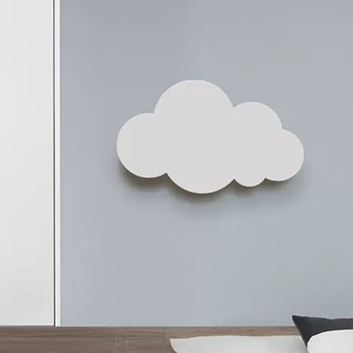 Skørter | Plastic Cloud Slim Wall Lamp Modern Style LED Wall Lamp in White for Children's Room