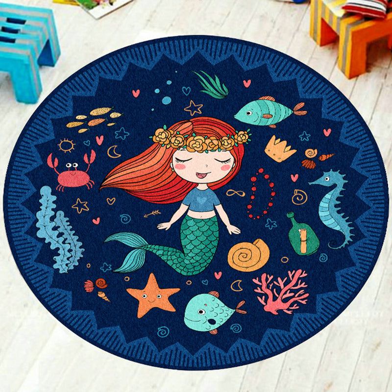 Lisslune | Kids Wonderland Carpet Multicolor Polypropylene Rug Non-slip Pet-friendly Rug for Children's Room