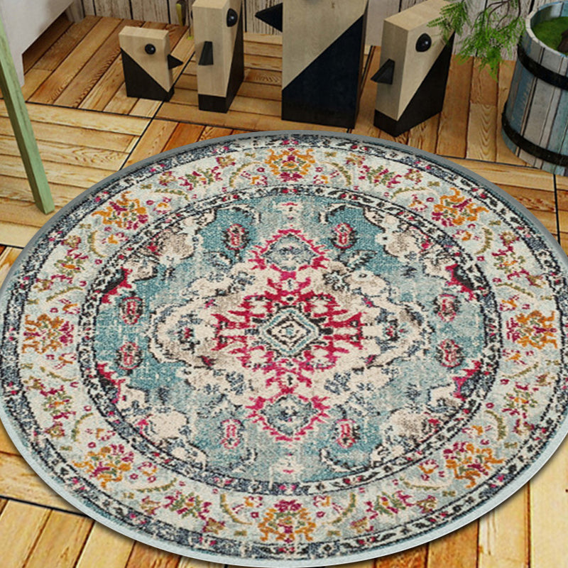 Lisslune | Shabby Tribal Rug Pastel Moroccan Rug Polypropylene Pet Friendly Non-Slip Rug for Living Room