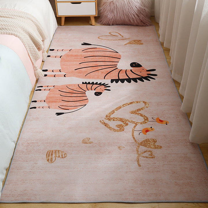 Lisslune | Fun Cartoon Rug Soft Colors Fairy Tale Rug Machine Wash Non-Slip Rug for Children's Room