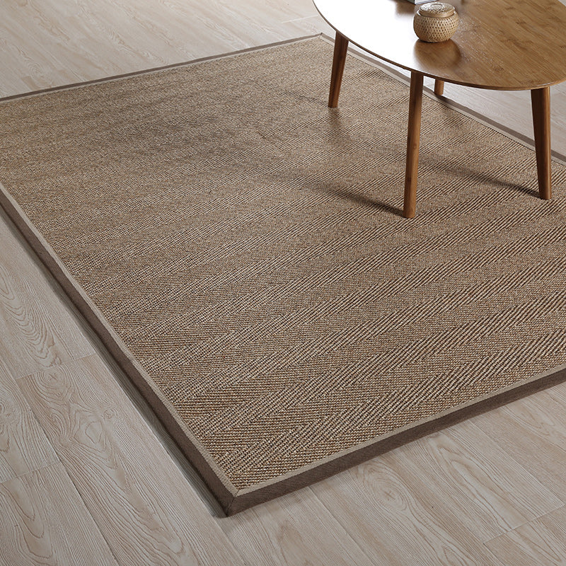 Lisslune | Stylish Country Carpet Brown Solid Carpet Animal Dry Washable Non-slip Rug for Living Room