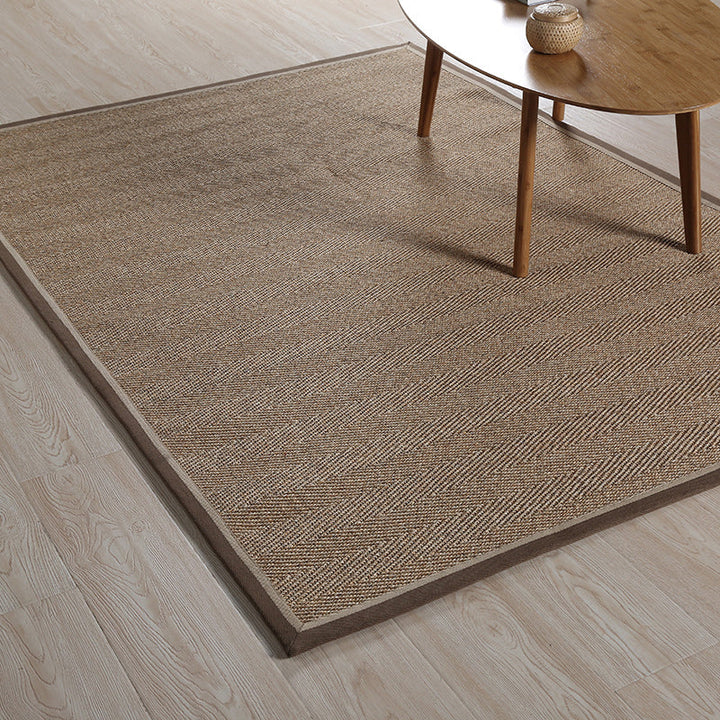 Lisslune | Stylish Country Carpet Brown Solid Carpet Animal Dry Washable Non-slip Rug for Living Room