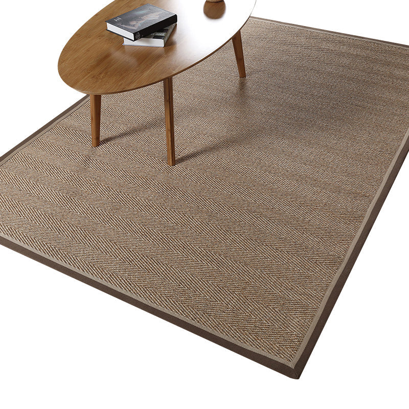 Lisslune | Stylish Country Carpet Brown Solid Carpet Animal Dry Washable Non-slip Rug for Living Room