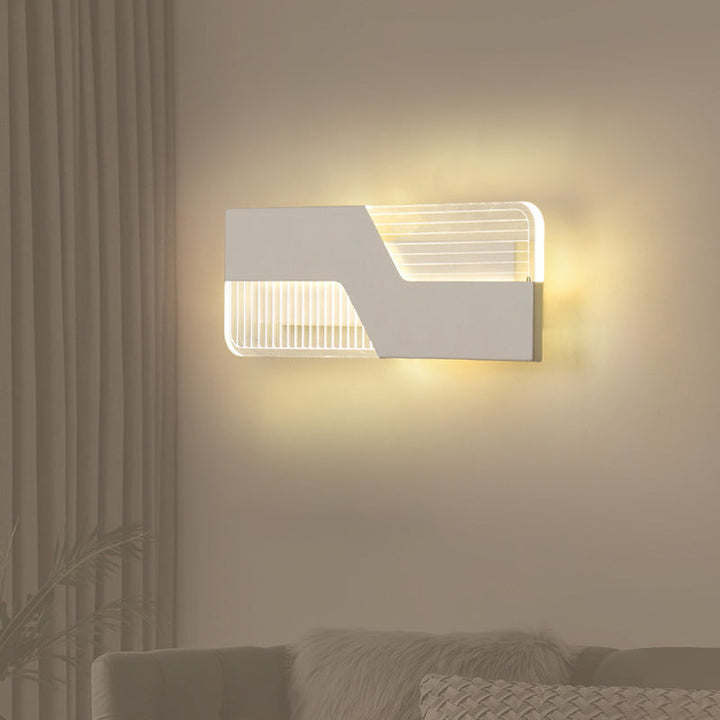 Lisslune | Black/White Wall-Mounted Light Sculpture Nordic LED Metal Wall Light in Warm/White Light for Nightstand