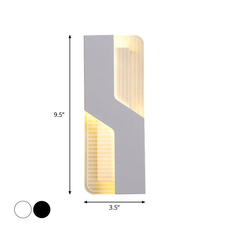 Lisslune | Black/White Wall-Mounted Light Sculpture Nordic LED Metal Wall Light in Warm/White Light for Nightstand