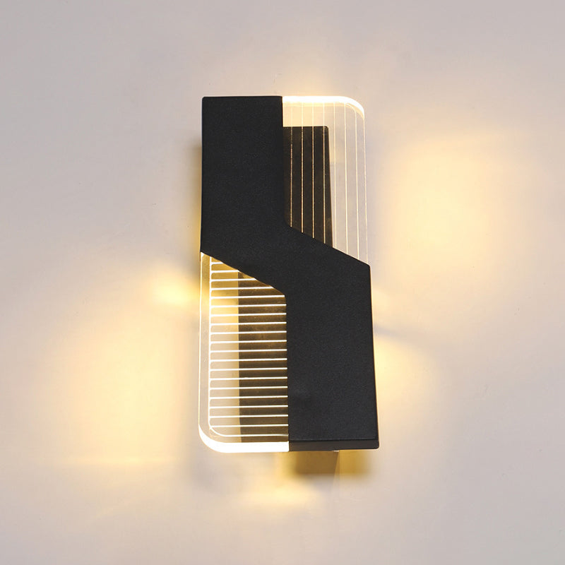 Lisslune | Black/White Wall-Mounted Light Sculpture Nordic LED Metal Wall Light in Warm/White Light for Nightstand