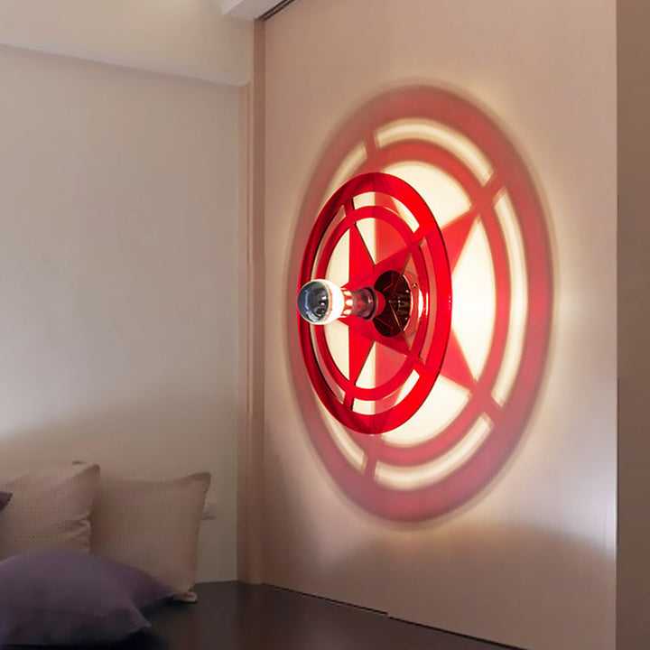 Skørter | Metal Star Wall Lamp Single Head Contemporary Wall Lamp for Boys Bedroom Stair