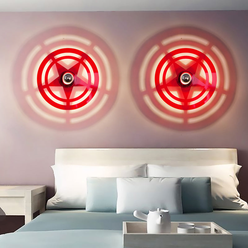 Skørter | Metal Star Wall Lamp Single Head Contemporary Wall Lamp for Boys Bedroom Stair