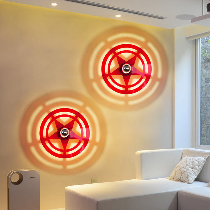 Skørter | Metal Star Wall Lamp Single Head Contemporary Wall Lamp for Boys Bedroom Stair