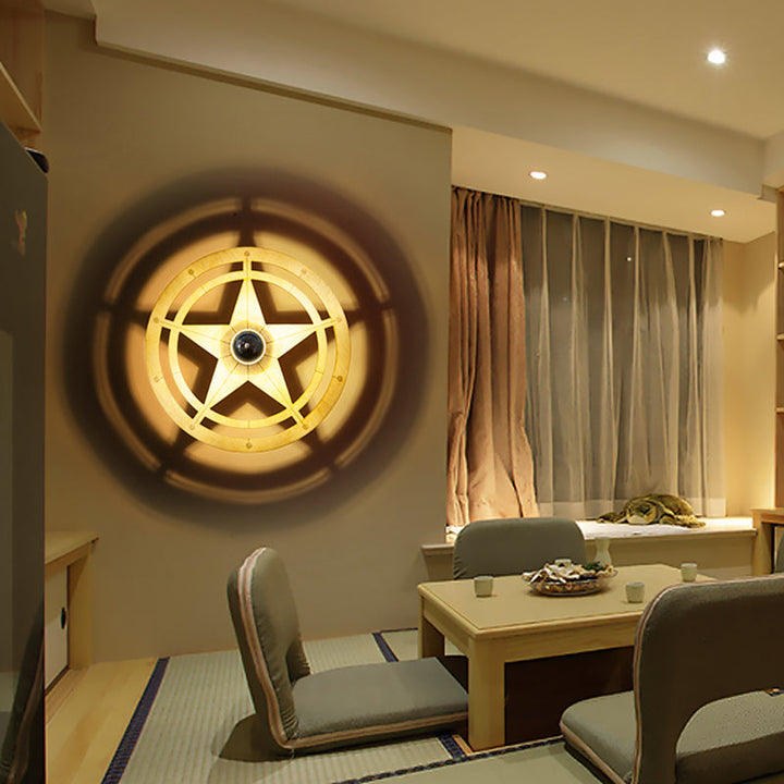 Skørter | Metal Star Wall Lamp Single Head Contemporary Wall Lamp for Boys Bedroom Stair