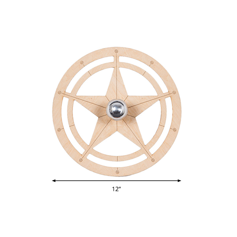 Skørter | Metal Star Wall Lamp Single Head Contemporary Wall Lamp for Boys Bedroom Stair