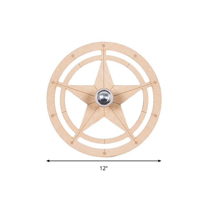 Skørter | Metal Star Wall Lamp Single Head Contemporary Wall Lamp for Boys Bedroom Stair