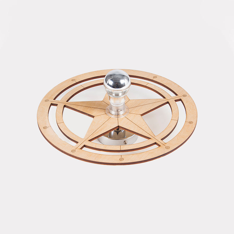Skørter | Metal Star Wall Lamp Single Head Contemporary Wall Lamp for Boys Bedroom Stair