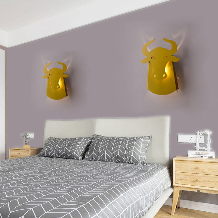 Skørter | Metal Ox Wall Lamp Modern Integrated Led Indoor Wall Lamp for Living Room