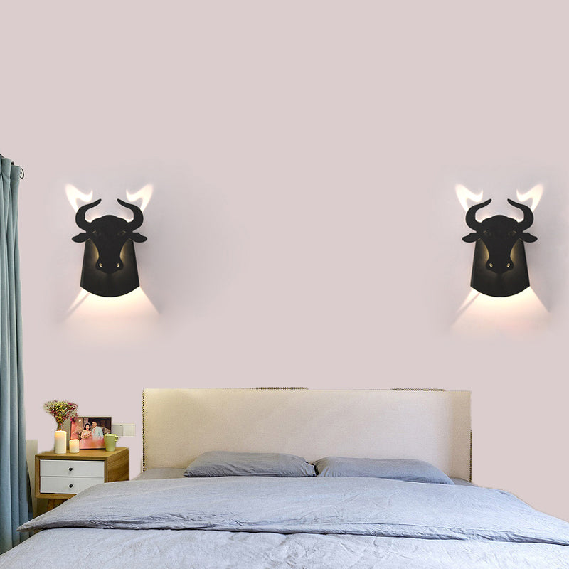 Skørter | Metal Ox Wall Lamp Modern Integrated Led Indoor Wall Lamp for Living Room