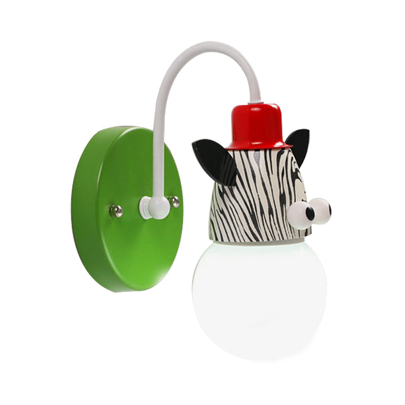 Skørter | Modern beautiful zebra wall lamp single head metal wall light for children's room