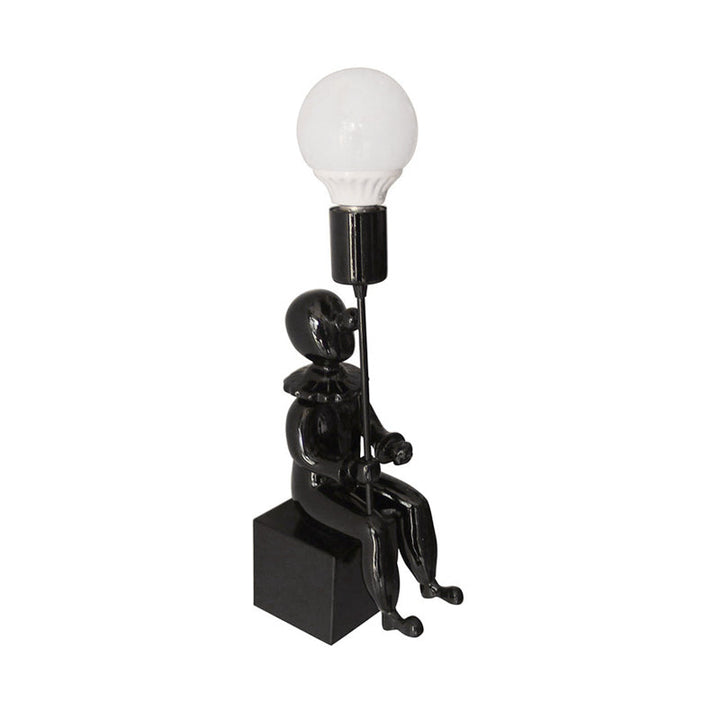 Skørter | Modern Sitting Boy Wall Lamp Resin 1 Head Monochrome Wall Lamp for Bedroom