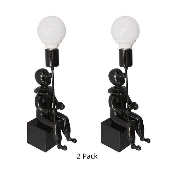 Skørter | Modern Sitting Boy Wall Lamp Resin 1 Head Monochrome Wall Lamp for Bedroom