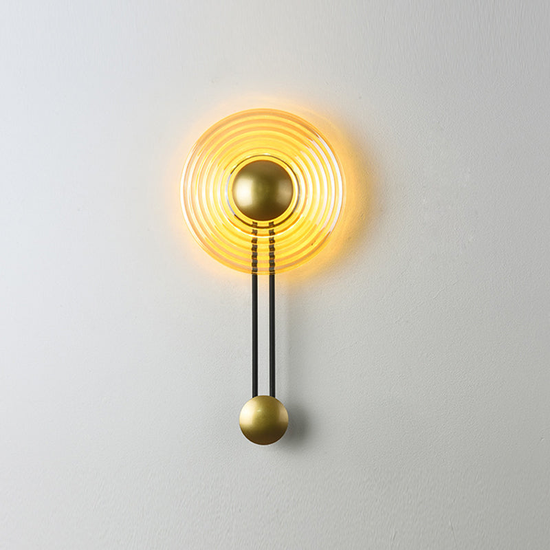 Skørter | Golden Bell Wall spotlight Postmodern 1 Bulb Amber glass Wall lamp for Bedroom