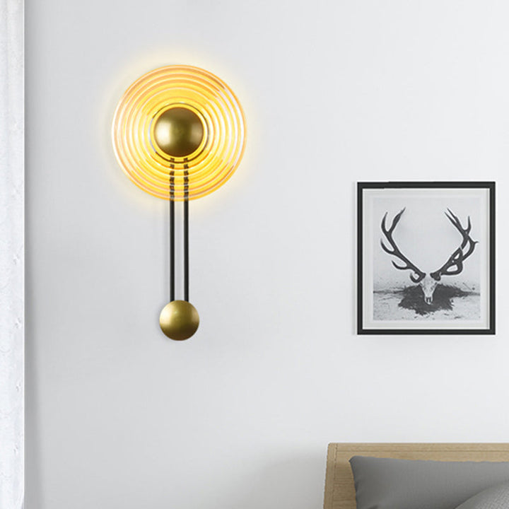 Skørter | Golden Bell Wall spotlight Postmodern 1 Bulb Amber glass Wall lamp for Bedroom