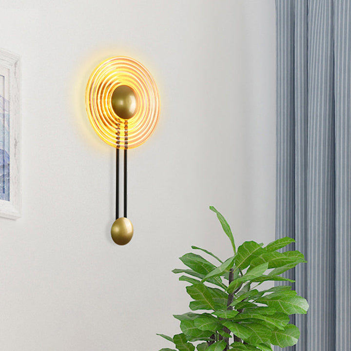 Skørter | Golden Bell Wall spotlight Postmodern 1 Bulb Amber glass Wall lamp for Bedroom