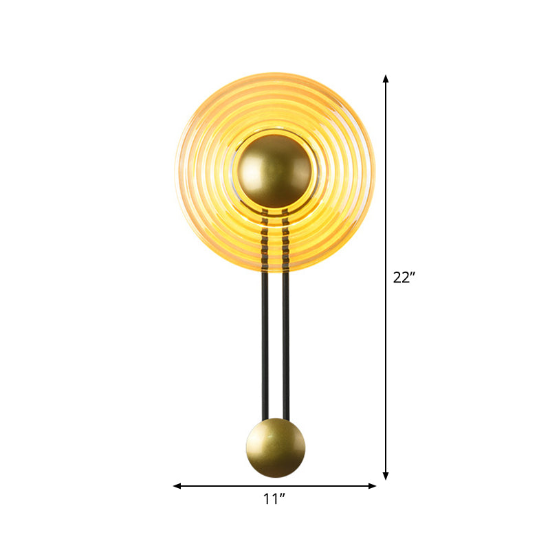 Skørter | Golden Bell Wall spotlight Postmodern 1 Bulb Amber glass Wall lamp for Bedroom