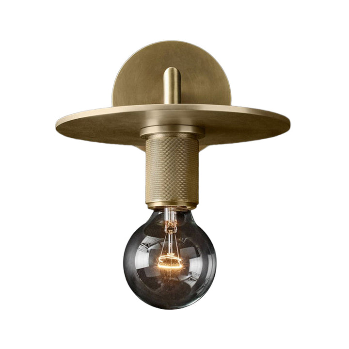 Skørter | Bronze Armed Wall Light Postmodern Single Metal/Clear Glass Wall Light with/without Disc/Ball/Cone Shade