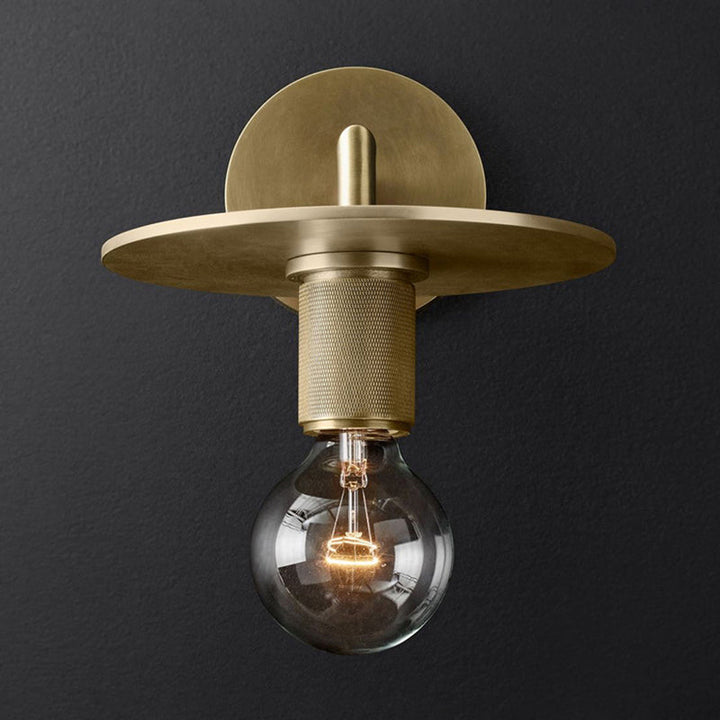 Skørter | Bronze Armed Wall Light Postmodern Single Metal/Clear Glass Wall Light with/without Disc/Ball/Cone Shade