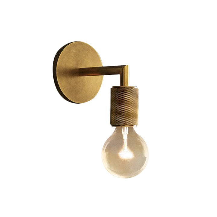 Skørter | Bronze Armed Wall Light Postmodern Single Metal/Clear Glass Wall Light with/without Disc/Ball/Cone Shade