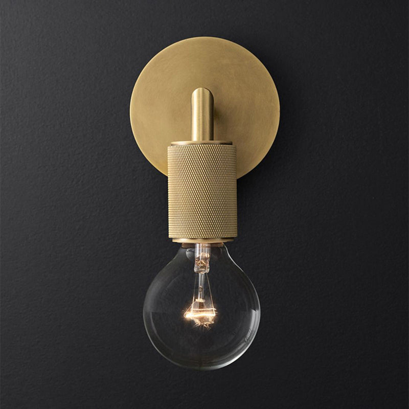 Skørter | Bronze Armed Wall Light Postmodern Single Metal/Clear Glass Wall Light with/without Disc/Ball/Cone Shade