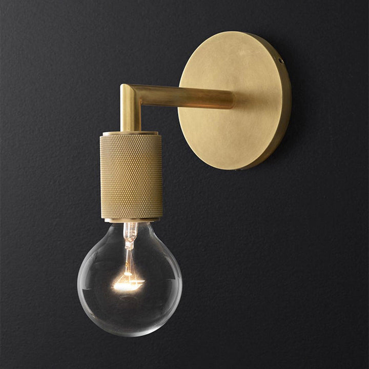 Skørter | Bronze Armed Wall Light Postmodern Single Metal/Clear Glass Wall Light with/without Disc/Ball/Cone Shade