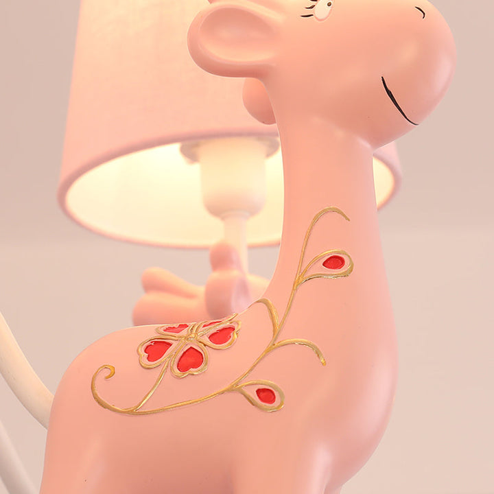 Skørter | Giraffe Wall lamp with fabric shade 1 light animal resin wall lamp for children's room kindergarten