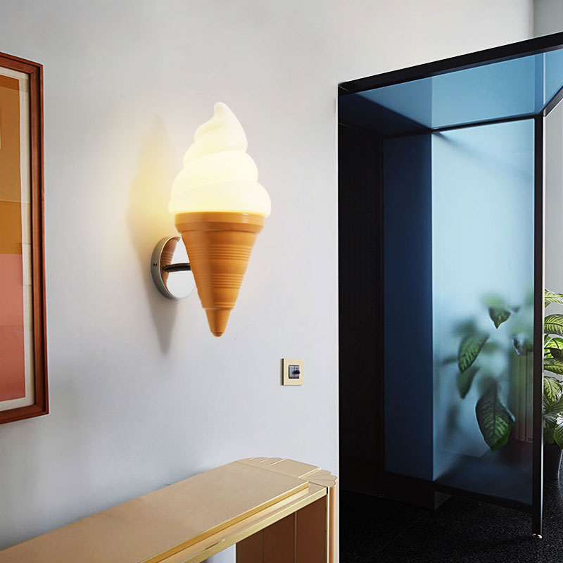 Skørter | Plastic Sweet Corn Wall Lamp One Light Creative Modern Wall Lamp in Beige for Restaurant