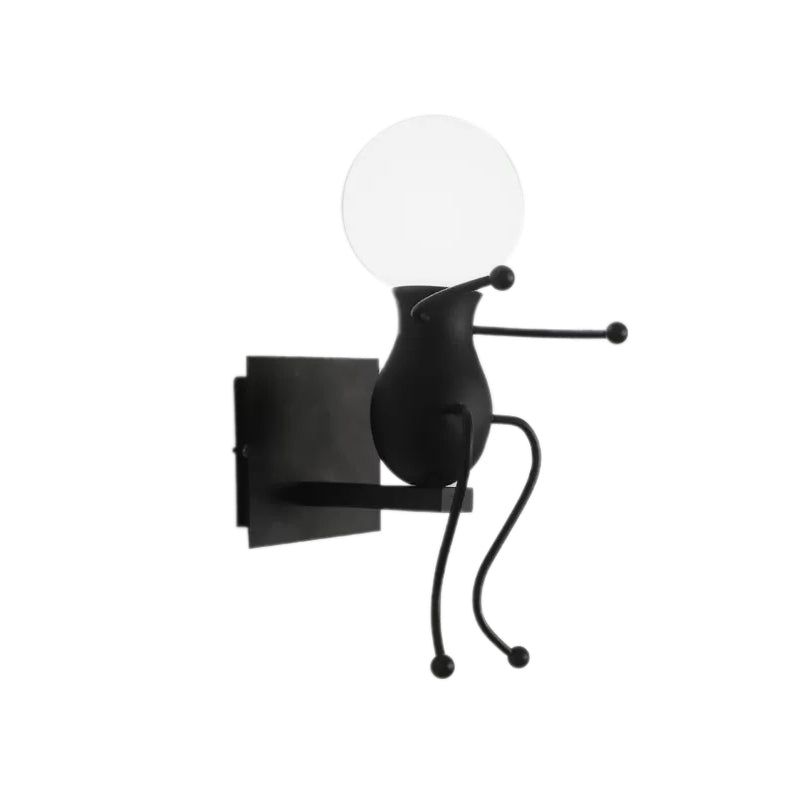 Skørter | Modern Robot Wall Light Metal One Head Bare Bulb Wall Lamp for Hallway