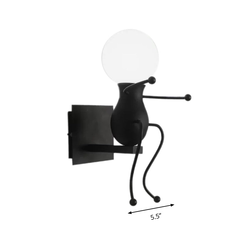 Skørter | Modern Robot Wall Light Metal One Head Bare Bulb Wall Lamp for Hallway