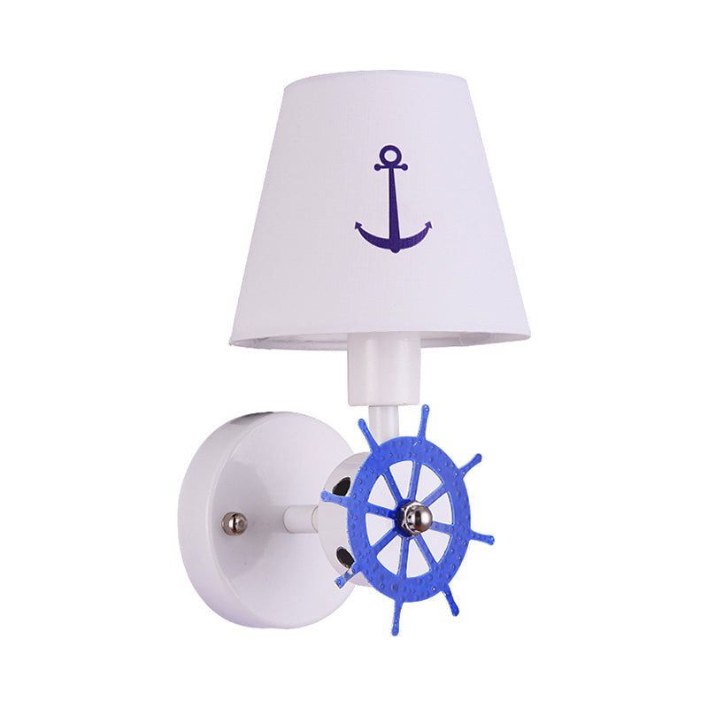 Skørter | Seaside Anchor Wall Lamp Metal Wall Lamp in White for Children's Bedroom