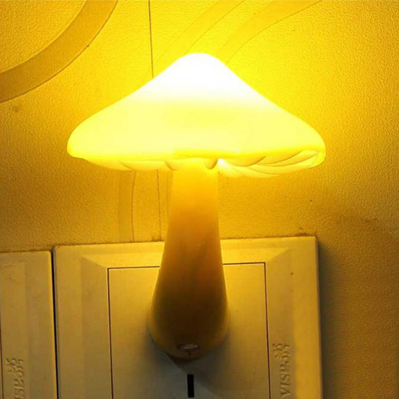 Skørter | Beautiful white LED wall lamp mushroom 1 head plastic plug wall light for hallway